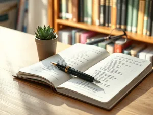 Zabytkowy globus i mosiężny kompas na drewnianym biurku, symbolizujące podróże i odkrywanie świata.